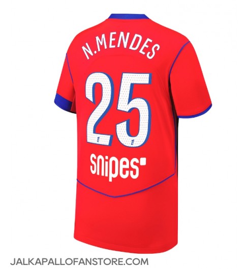 Paris Saint-Germain Nuno Mendes #25 Kolmaspaita 2025-26 Lyhythihainen Paris Saint-Germain Nuno Mendes #25 Kolmaspaita 2025-26 Lyhythihainen